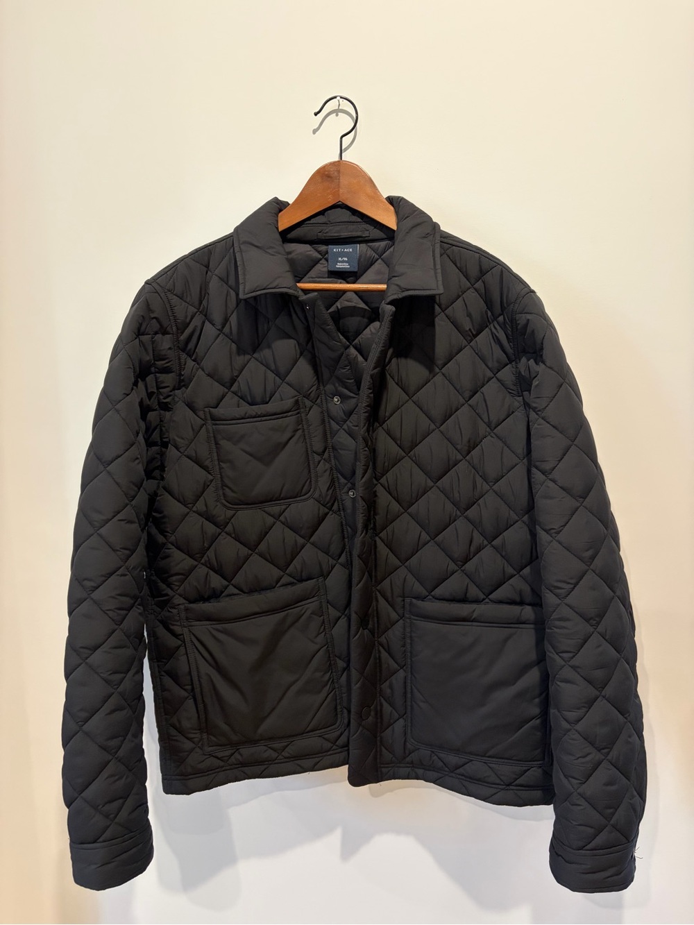 Kit and Ace Black Quilted Puffer Jacket